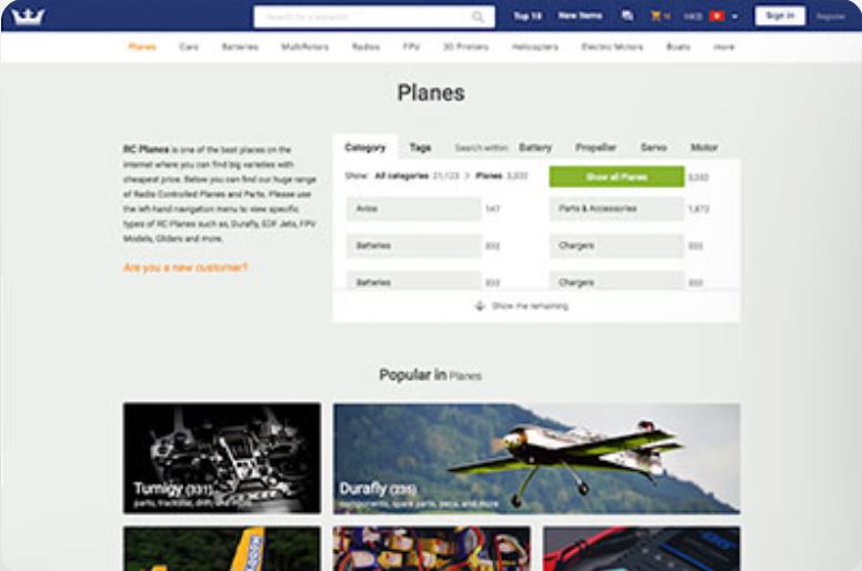 Category Landing Page